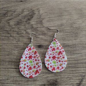 NWT Fall Faux Leather Earrings